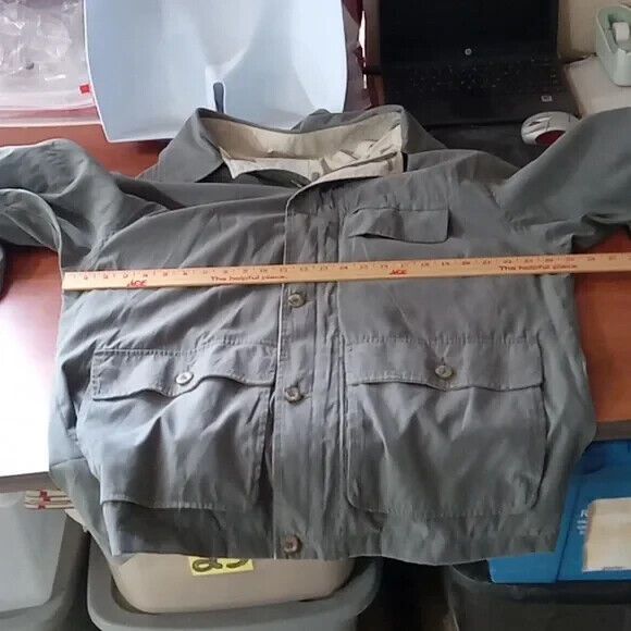 London Fog jacket men's size large Green Zipper button closure - Picture 7 of 10